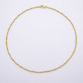 16K Gold Filled 2.1mm Minimalist Singapore Chain 15 Inch, 18 Inch Necklace | WA-04482 WA-04483