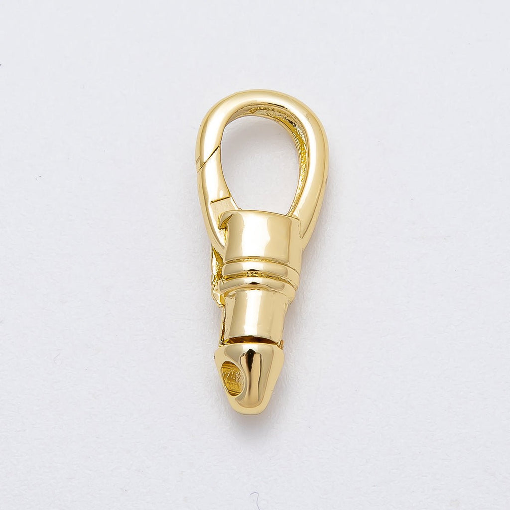 16K Gold Filled 22mm Oval Push Gate Swivel Clasps Closure in Gold & Silver | Findings-00144 Findings-00145