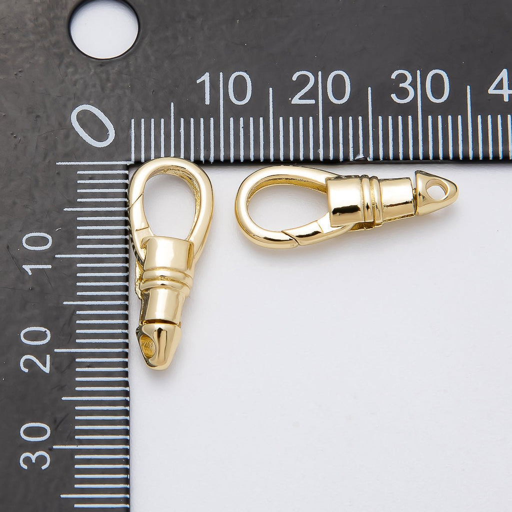 16K Gold Filled 22mm Oval Push Gate Swivel Clasps Closure in Gold & Silver | Findings-00144 Findings-00145