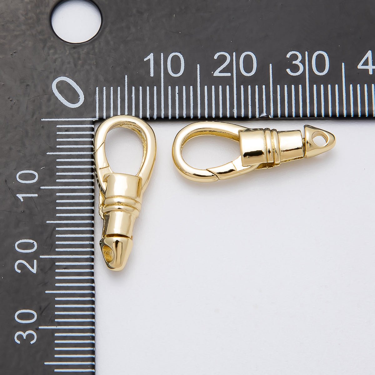 16K Gold Filled 22mm Oval Push Gate Swivel Clasps Closure in Gold & Silver | Findings-00144 Findings-00145