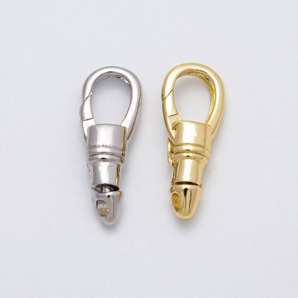 16K Gold Filled 22mm Oval Push Gate Swivel Clasps Closure in Gold & Silver | Findings-00144 Findings-00145