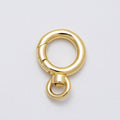 16K Gold Filled 22mm Round Push Gate Swivel Clasps Closure in Gold & Silver | Findings-00140 Findings-00141