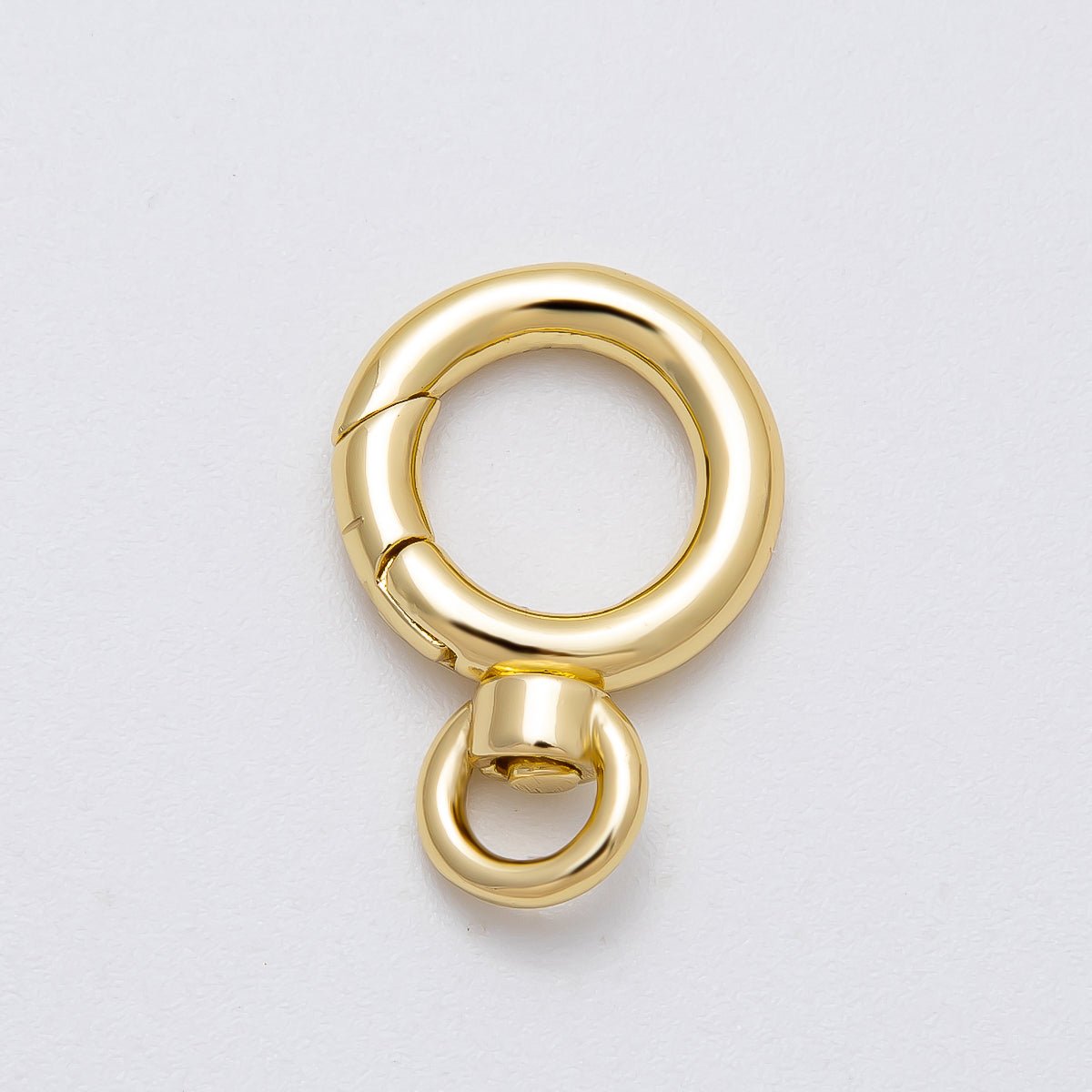 16K Gold Filled 22mm Round Push Gate Swivel Clasps Closure in Gold & Silver | Findings-00140 Findings-00141