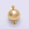 16K Gold Filled 24mm Simple Round Magnetic Closure Finding | Findings-00153
