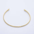 16K Gold Filled 2.5mm Minimalist Tube Half Cuff Bracelet Finding for Bangle Supply| WA-04459