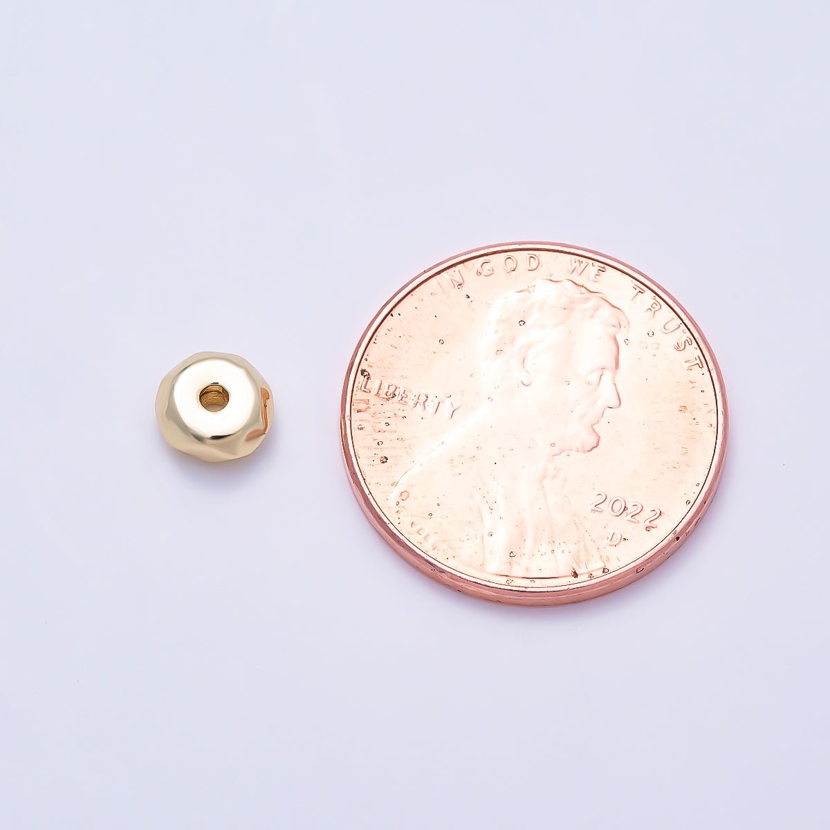 16K Gold Filled 2.5mm x 5.7mm Multifaceted Rondelle Mini Bead by 10 Pieces | Beads-00541