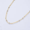 16K Gold Filled 2.8mm Clear CZ Round Paperclip Unfinished Chain by Yard | Roll-01842