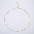 16K Gold Filled 2mm Minimalist Paperclip Chain 17.5 Inch, 20 Inch Necklace | WA-04709 WA-04710