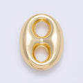 16K Gold Filled 34mm Chubby Minimalist Mariner Anchor Charm Link in Gold & Silver | Findings-00049 Findings-00042