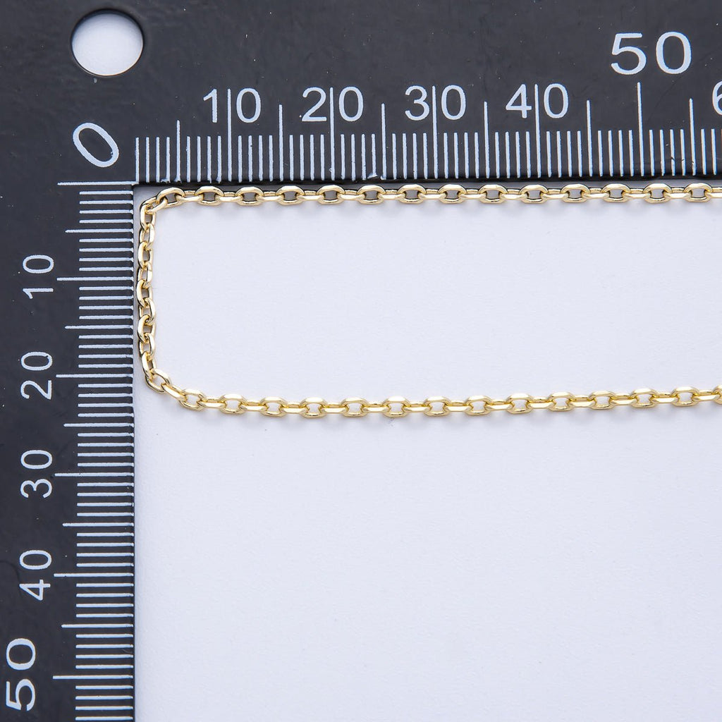 16K Gold Filled 3mm Minimalist Cable Unfinished Chain by Yard | Roll-01845