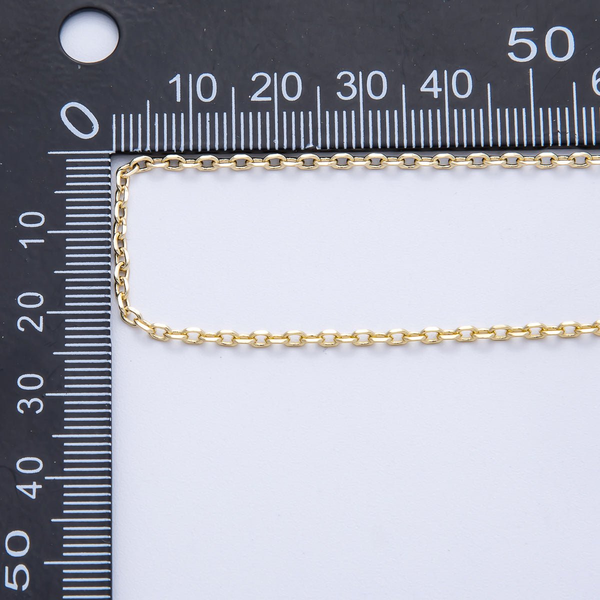 16K Gold Filled 3mm Minimalist Cable Unfinished Chain by Yard | Roll-01845