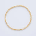 16K Gold Filled 3mm Minimalist Round Ball Stretch Bracelet | WA-04149