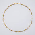 16K Gold Filled 4.2mm Clear CZ Cluster Tennis Chain 16.5 Inch Adjustable Necklace | WA-04270