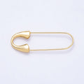 16K Gold Filled 45mm Minimalist Safety Pin Findings Bag Charm | Findings-00420