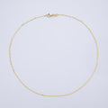 16K Gold Filled 4mm Minimalist Anchor Mariner Chain 18 Inch Necklace | WA-04385
