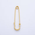 16K Gold Filled 50mm Minimalist Safety Pin Findings | Findings-00067