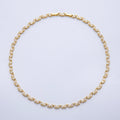 16K Gold Filled 5mm Clear Marquise CZ Tennis Chain 17 Inch Adjustable Necklace | WA-04245