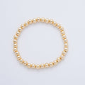 16K Gold Filled 5mm Minimalist Round Ball Stretch Bracelet | WA-04150
