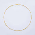 16K Gold Filled 6.7mm x 2.4mm Minimalist Paperclip Chain 16 Inch, 18 Inch, 20 Inch Necklace | WA-04153