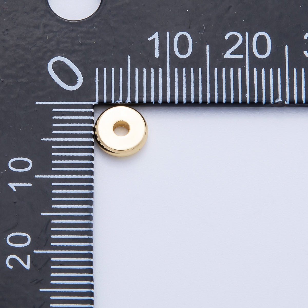 16K Gold Filled 6.8mm Minimalist Rondelle Spacer Findings by 50 Pieces | Beads-00138