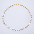 16K Gold Filled 6mm Graduated Tennis Chain 17 Inch Choker Necklace | WA-04408