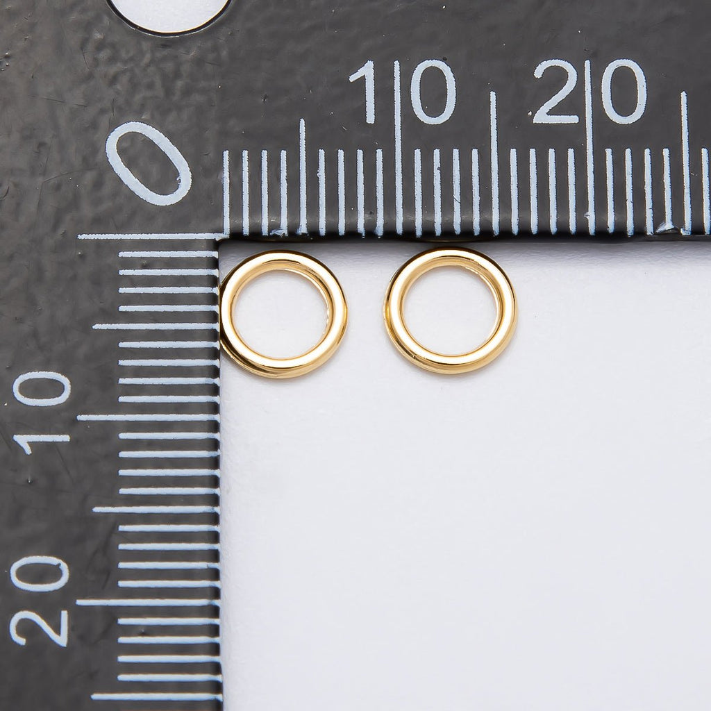 16K Gold Filled 7mm x 1mm Minimalist Jump Ring O Closure Findings | FINDINGS-00135