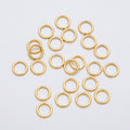 16K Gold Filled 7mm x 1mm Minimalist Jump Ring O Closure Findings | FINDINGS-00135