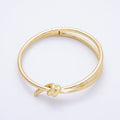 16K Gold Filled Knot Minimalist Geometric Bangle Bracelet | WA-04714