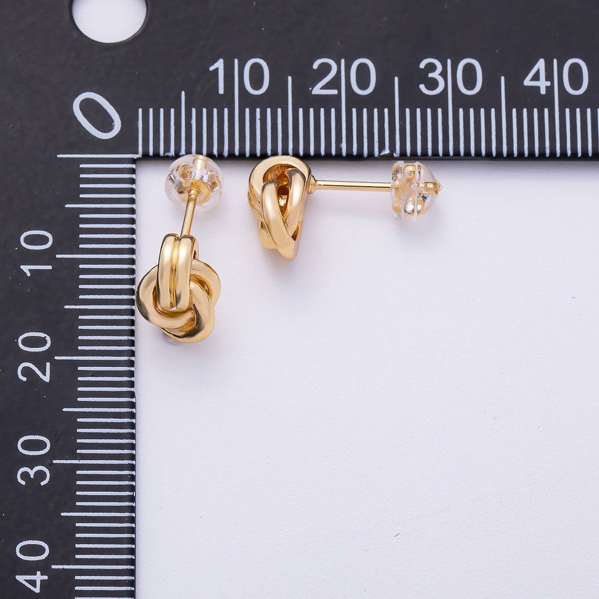 16K Gold Filled Minimalist Geometric Knot Stud Earrings | Earrings-00301