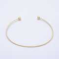 16K Gold Filled Minimalist Thin Torque Cuff Bracelet | WA-04452