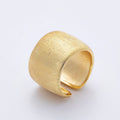 16K Gold Filled Ribbed Textured Wide Band Ring in Gold & Silver | Rings-00011  Rings-00012