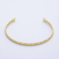 16K Gold Filled Lined Sun Ray Textured Half Cuff Bracelet Finding for Bangle Supplyt | WA-04453