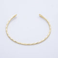 16K Gold Filled Wavy Multifaceted Half Cuff Bracelet Finding for Bangle Supply | WA-04457