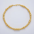 18K Gold Filled 10mm, 8mm, 6mm Gradient Bead Ball Chain 16, 18, 20 Inch Necklace | WA-3837 ~ WA-3839