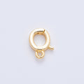 18K Gold Filled 10mm Minimalist Pull Spring Ring Clasp Closure Finding | Findings-00041