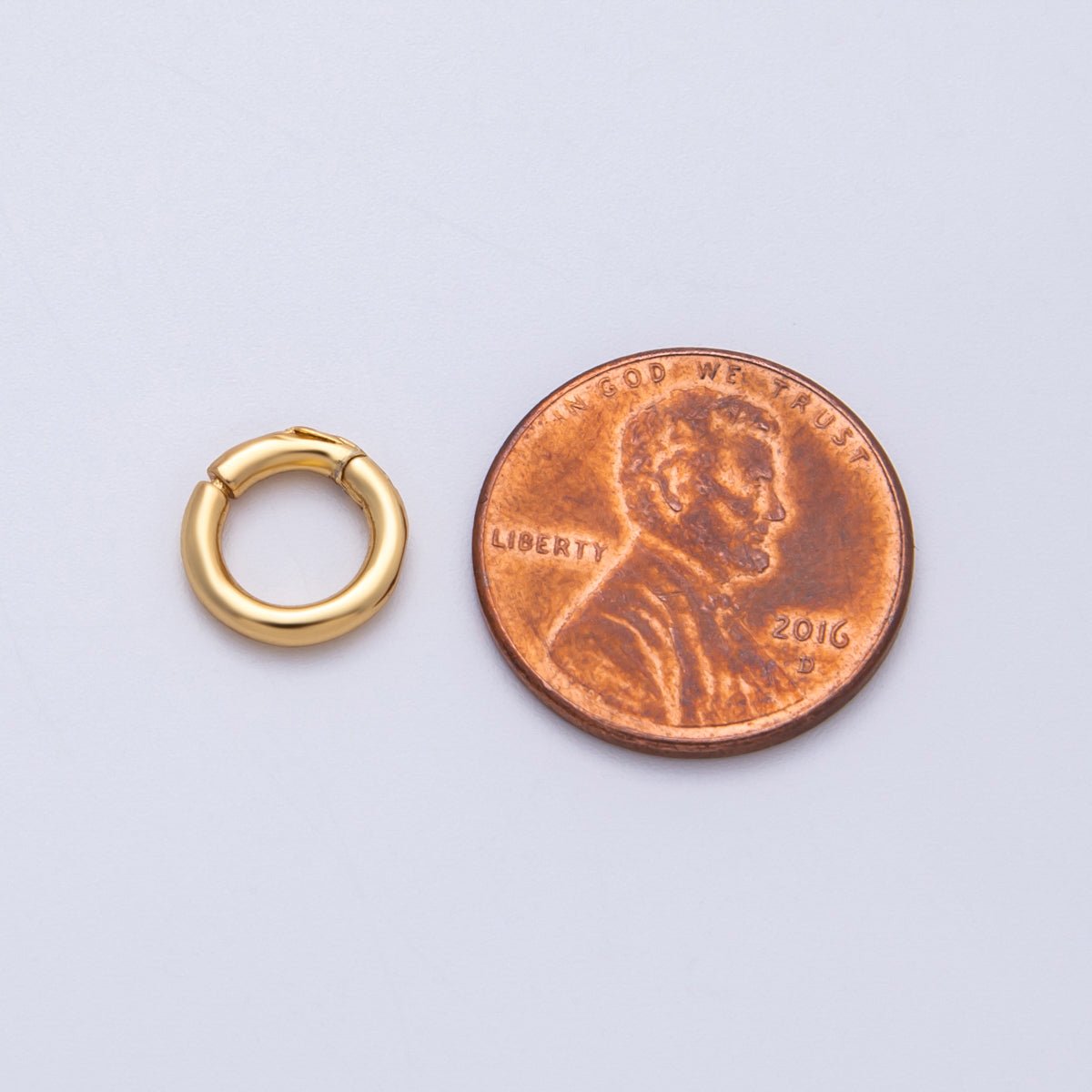 18K Gold Filled 10mmm Minimalist Pull Gate Charm Holder Finding | Findings-00018