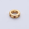 18K Gold Filled 11mm Personalized Birthstone CZ Rondelle Spacer Bead | Beads-00125 ~ Beads-00136