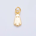 18K Gold Filled 13.5mm Minimalist Ghost Mini Charm | AK124