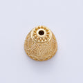 18K Gold Filled 15mm Geometric Beaded Cap Bead | Z1662