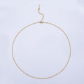 18K Gold Filled 1.5mm Minimalist Cable Chain 17 Inch Necklace | WA-3990