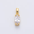 18K Gold Filled 16.5mm Clear CZ Marquise Pendant | H031