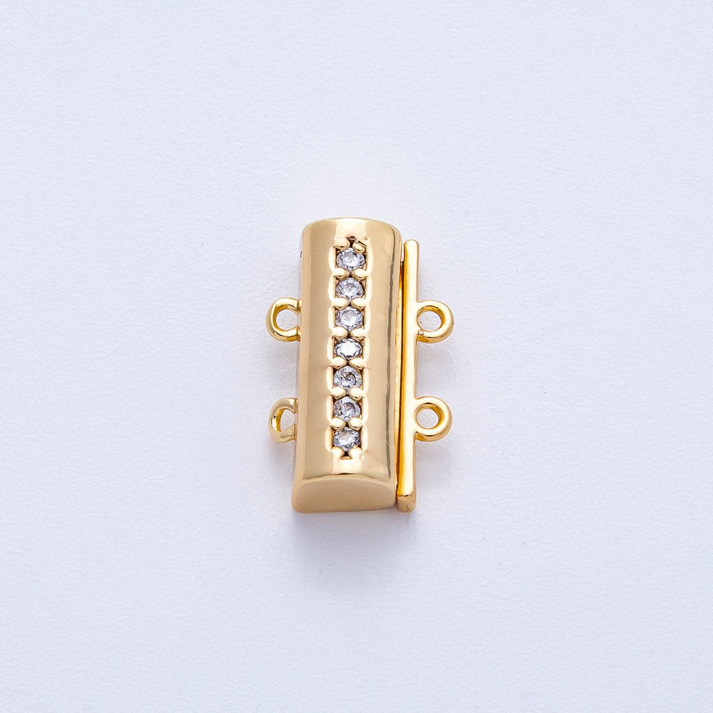 18K Gold Filled 16mm Micro Paved CZ Detangler Finding in Gold & Silver | Findings-00079 Findings-00080