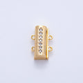 18K Gold Filled 16mm Micro Paved CZ Detangler Finding in Gold & Silver | Findings-00079 Findings-00080