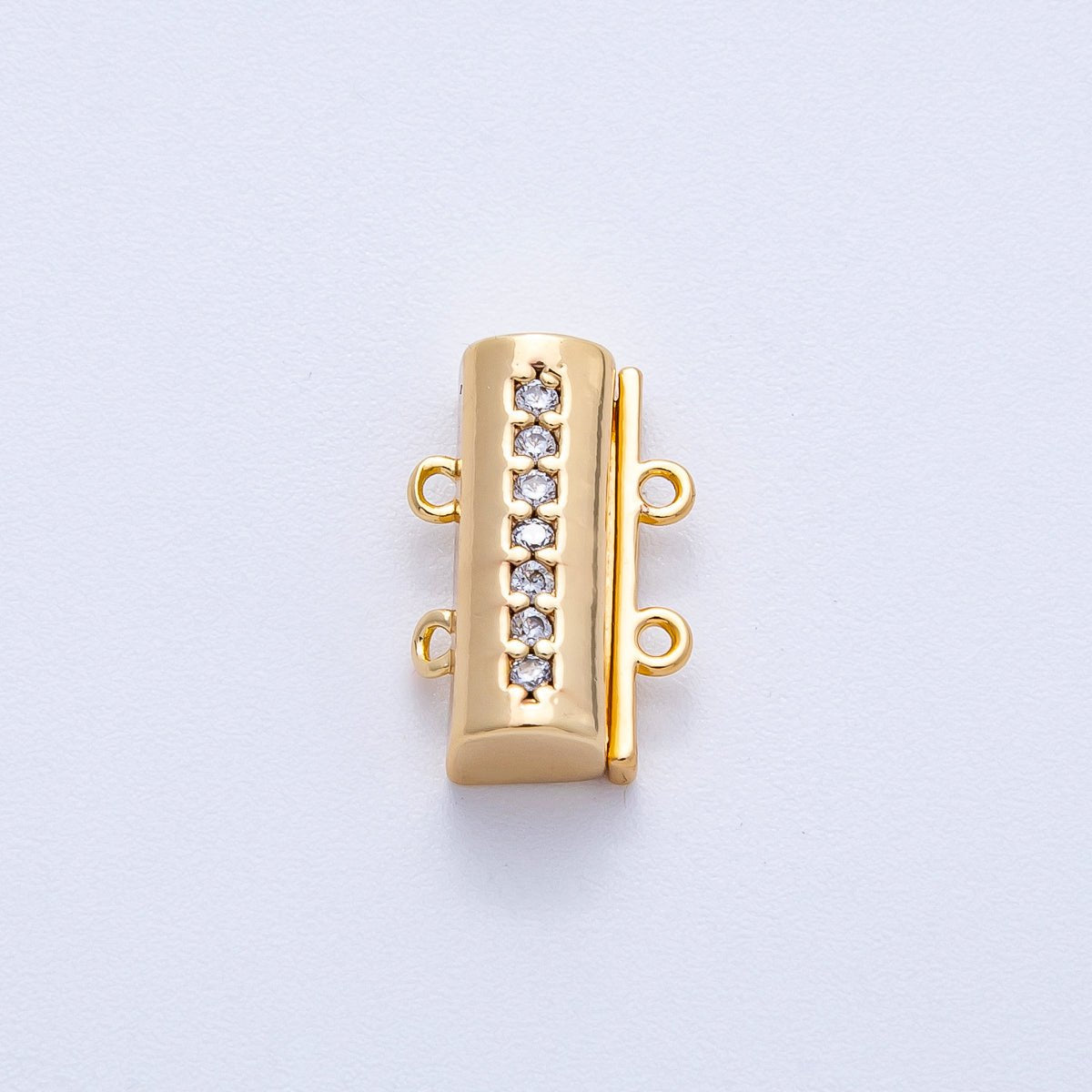 18K Gold Filled 16mm Micro Paved CZ Detangler Finding in Gold & Silver | Findings-00079 Findings-00080