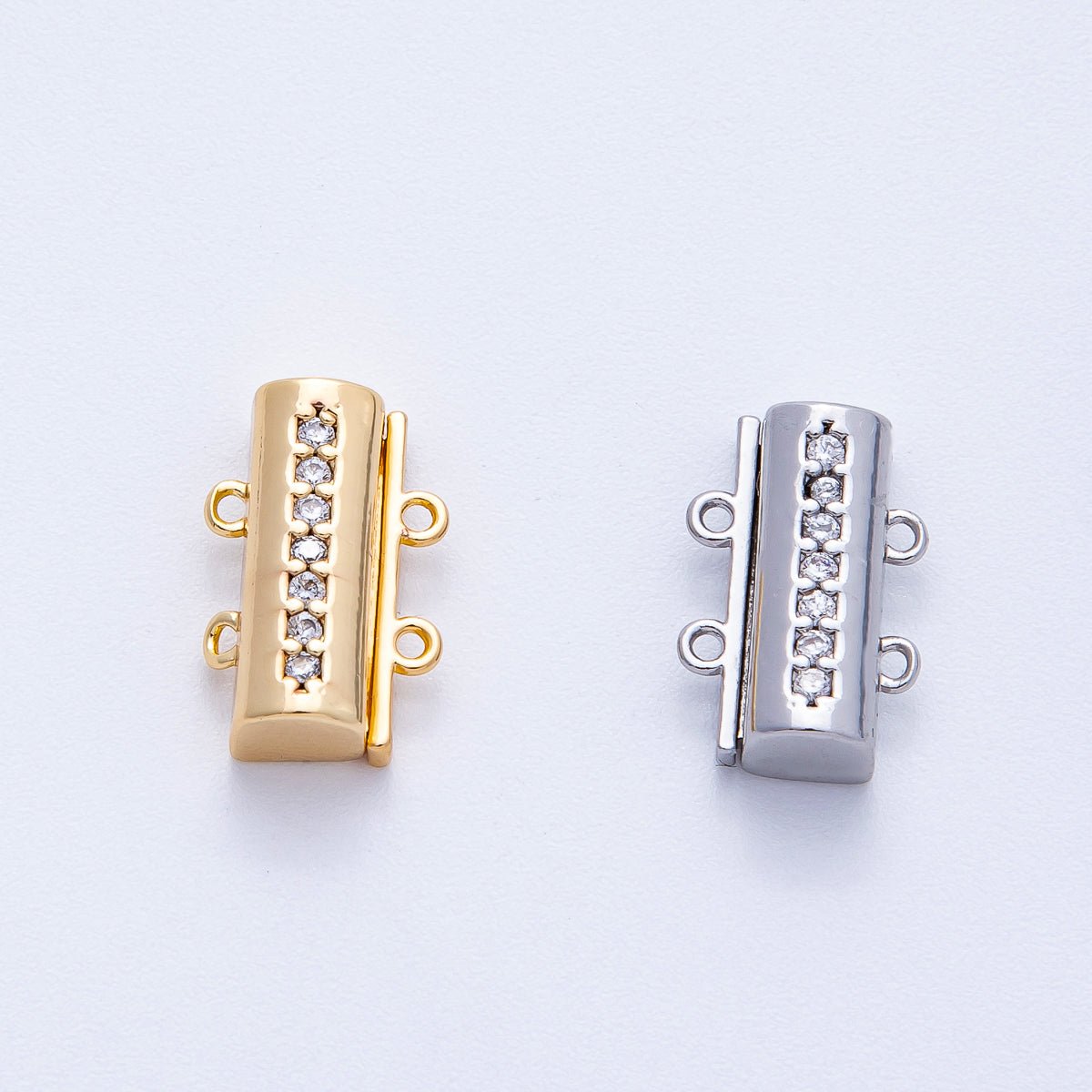 18K Gold Filled 16mm Micro Paved CZ Detangler Finding in Gold & Silver | Findings-00079 Findings-00080