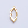 18K Gold Filled 16mm Minimalist Geometric Lips Push Gate Findings | Findings-00119