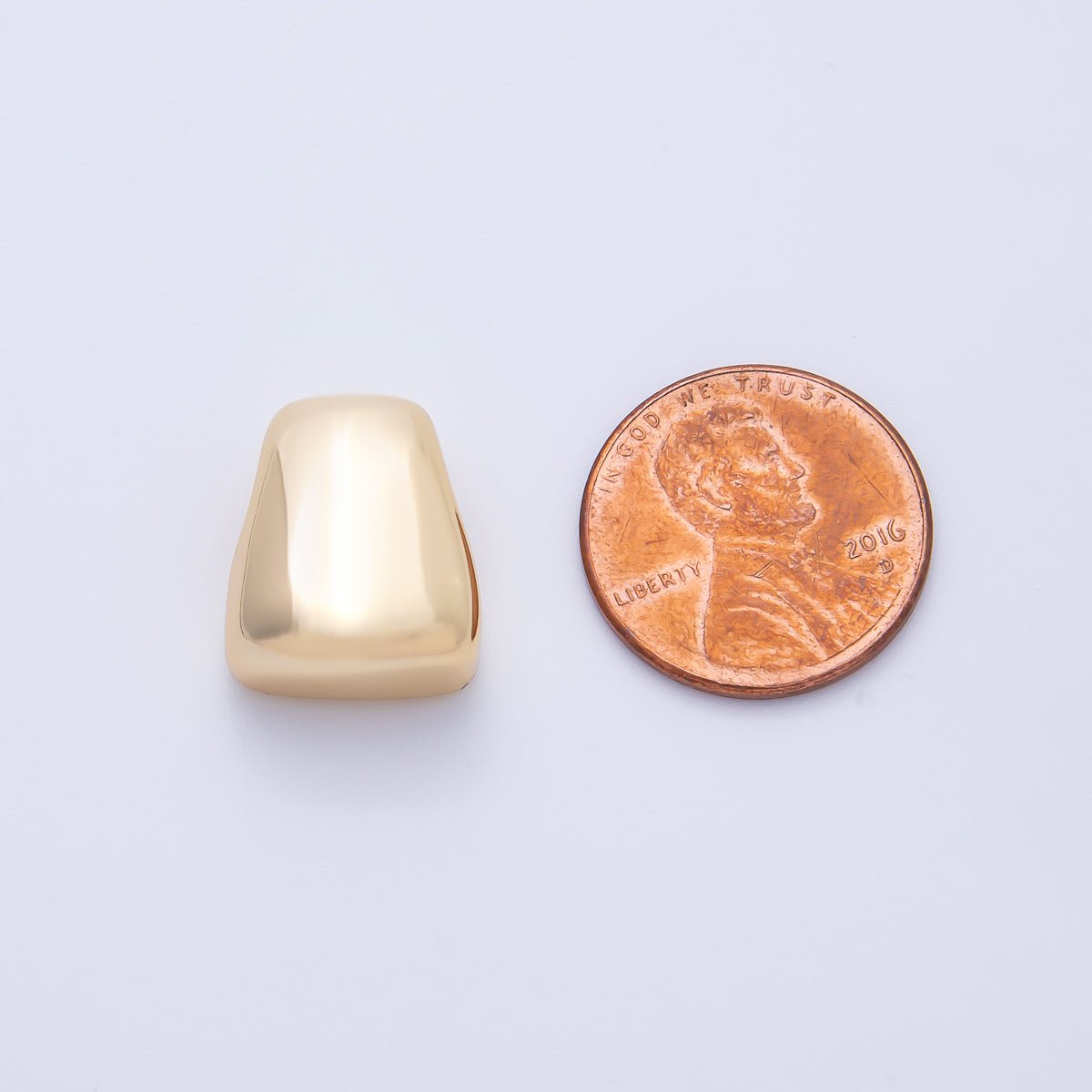 18K Gold Filled 17mm Irregular Geometric Spacer Bead | BEADS-00276