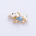 18K Gold Filled 19.5mm Dog Animal Pet Enamel Charm | AK048