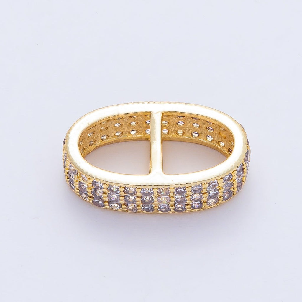 18K Gold Filled 20mm Micro Paved Anchor Mariner Link Jewelry Findings | Z1474