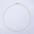 18K Gold Filled 1mm Minimalist Box Chain 17.5 Inch Necklace | WA-3987